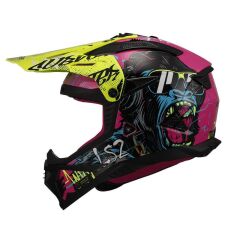LS2 FAST 2 GORILLA MOR-NEON SARI KASK MOR - XL