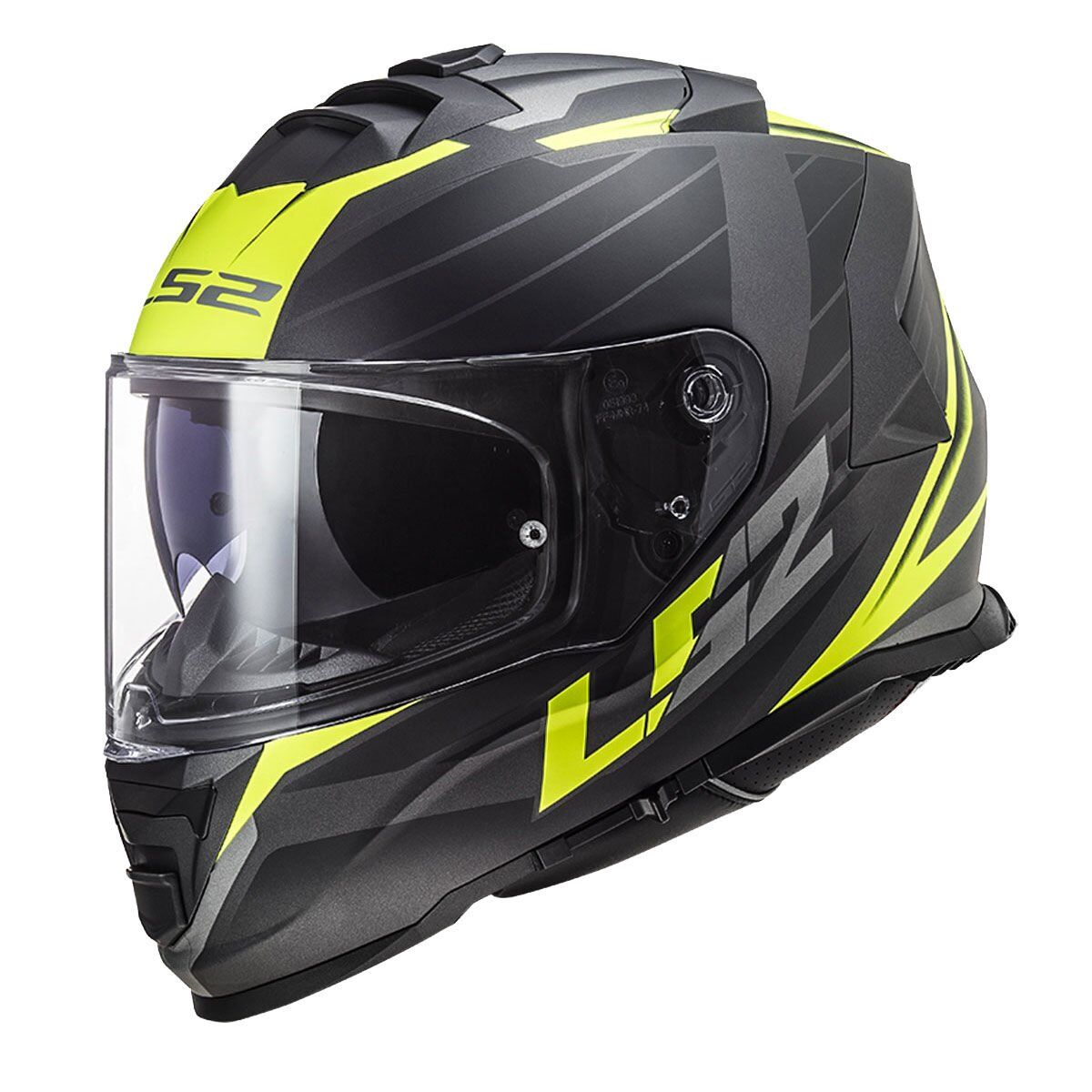 LS2 STORM 2 NERVE MAT SİYAH-NEON SARI KASK MAT SIYAH-NEON SARI - S