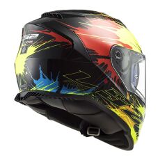 LS2 STORM 2 DROP SİYAH-SARI-KIRMIZI KASK SIYAH/KIRMIZI - XL