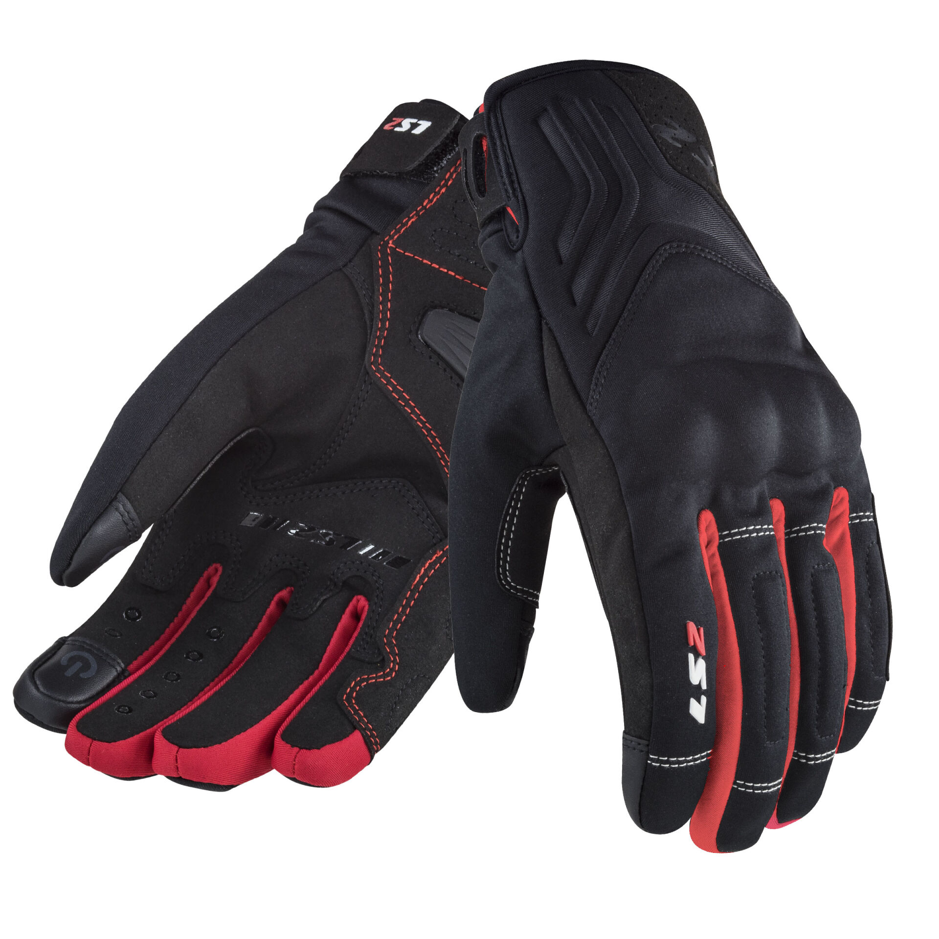 LS2 JET 2 WATERPROOF KADIN ELDİVEN SİYAH-KIRMIZI