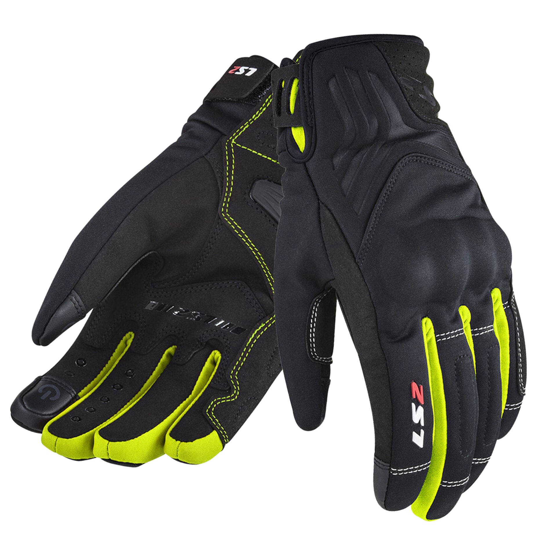 LS2 JET 2 WATERPROOF KADIN ELDİVEN SİYAH-NEON SARI