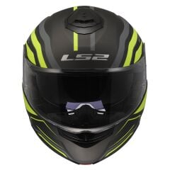 LS2 STROBE 2 PHANTOM MAT TITANIUM-NEON SARI KASK