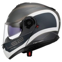 LS2 STROBE 2 VICTORY MAT GRİ-MAVİ-KUM KASK