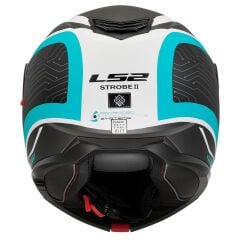 LS2 STROBE 2 VICTORY MAT TITANIUM-BEYAZ-METAL MAVİ KASK
