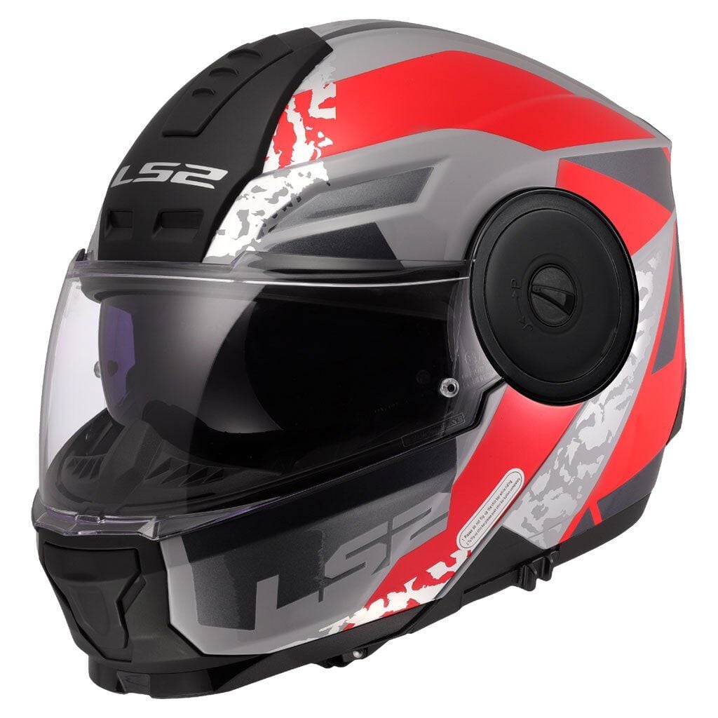 LS2 SCOPE 2 OXYD GRİ-KIRMIZI KASK KIRMIZI - S