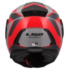 LS2 SCOPE 2 OXYD GRİ-KIRMIZI KASK KIRMIZI - S