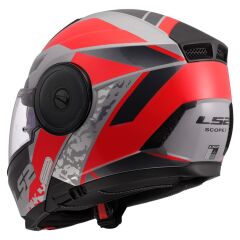 LS2 SCOPE 2 OXYD GRİ-KIRMIZI KASK KIRMIZI - L