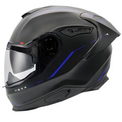 NEXX Y.100R REACT MAT SİYAH-MAVİ KASK MAVI - S