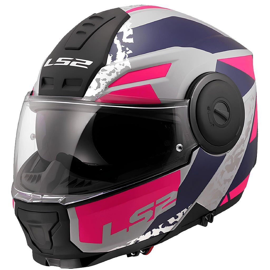 LS2 SCOPE 2 OXYD MAT GRİ-MAVİ-MOR KASK MOR - L