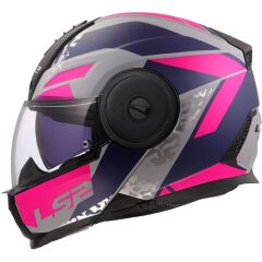 LS2 SCOPE 2 OXYD MAT GRİ-MAVİ-MOR KASK MOR - L