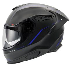 NEXX Y.100R REACT MAT SİYAH-MAVİ KASK MAVI - XXL