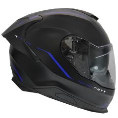 NEXX Y.100R REACT MAT SİYAH-MAVİ KASK MAVI - XXL