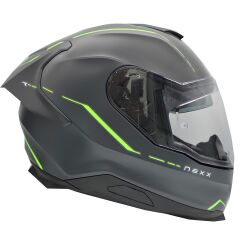 NEXX Y.100R REACT MAT GRİ-YEŞİL KASK YESIL - L