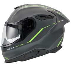 NEXX Y.100R REACT MAT GRİ-YEŞİL KASK YESIL - XL