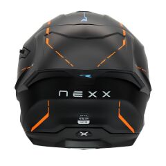 NEXX Y.100R REACT MAT SİYAH-TURUNCU KASK TURUNCU - L
