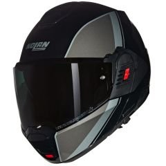 Nolan N120-1 CLASSICO (341) ÇENE ARKAYA AÇILIR KASK VERNICIATURA SPECIALE Siyah / Gri / Gümüş