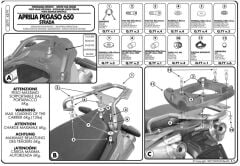 KAPPA KR79 APRILIA PEGASO 650 STRADA-TRAIL (05-11) ARKA ÇANTA TAŞIYICI