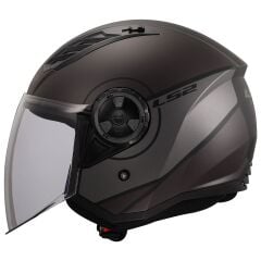 LS2 AIRFLOW 2 COVER MAT SİYAH-GRİ KASK