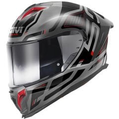 GIVI 50.3 QUASAR MAT TITANIUM-SİYAH-KIRMIZI KASK