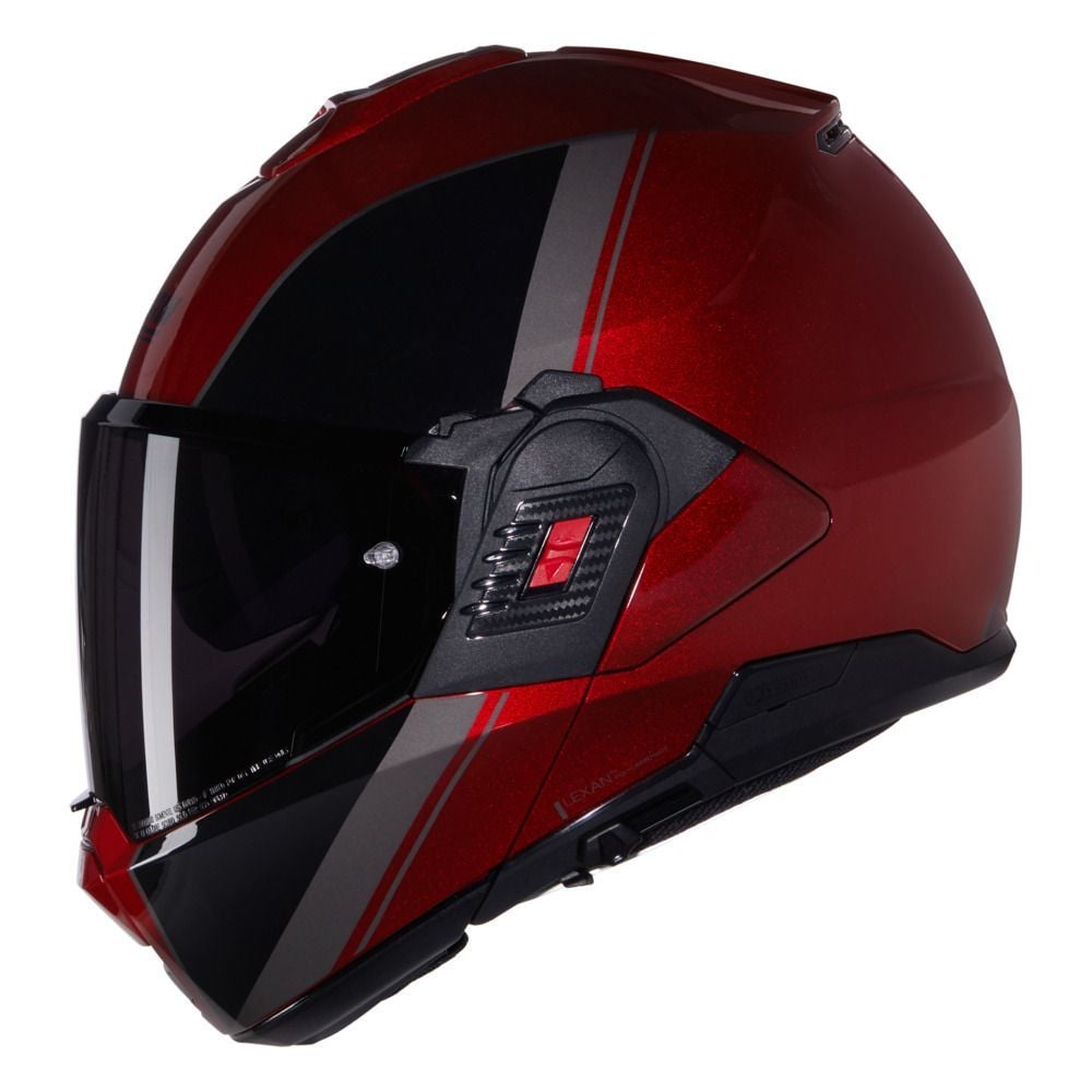 Nolan N120-1 CLASSICO (344) ÇENE ARKAYA AÇILIR KASK VERNICIATURA SPECIALE Rosso Visseral Kırmızı / Siyah