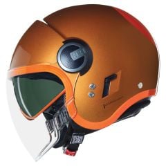 Nolan N21 VISOR OCIO AÇIK MOTOSİKLET KASKI KAHVERENGİ / TURUNCU 348