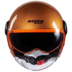 Nolan N21 VISOR OCIO AÇIK MOTOSİKLET KASKI KAHVERENGİ / TURUNCU 348