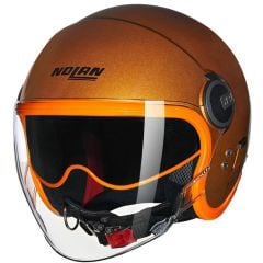 Nolan N21 VISOR OCIO AÇIK MOTOSİKLET KASKI KAHVERENGİ / TURUNCU 348