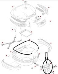 GIVI Z398NMR ÇANTA KİLİT MEKANİZMASI KIRMIZI ANAHTARLI E55