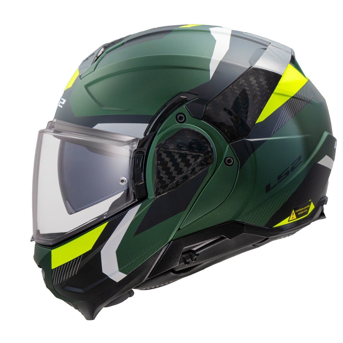 LS2 ADVANT 2 TRIPLE MAT SİYAH-YEŞİL-NEON SARI KASK NEON SARI - XL