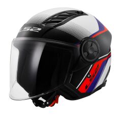 LS2 AIRFLOW 2 RUSH BEYAZ-MAVİ-KIRMIZI KASK BEYAZ-KIRMIZI - XS