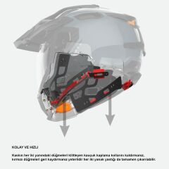 NEXX X.WED 3 KEYO KARBON MAT BEYAZ-TURUNCU KASK MAT BEYAZ - S