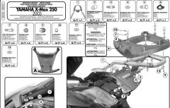KAPPA KR355 YAMAHA X-MAX 125-250 (05-09) ARKA ÇANTA TAŞIYICI