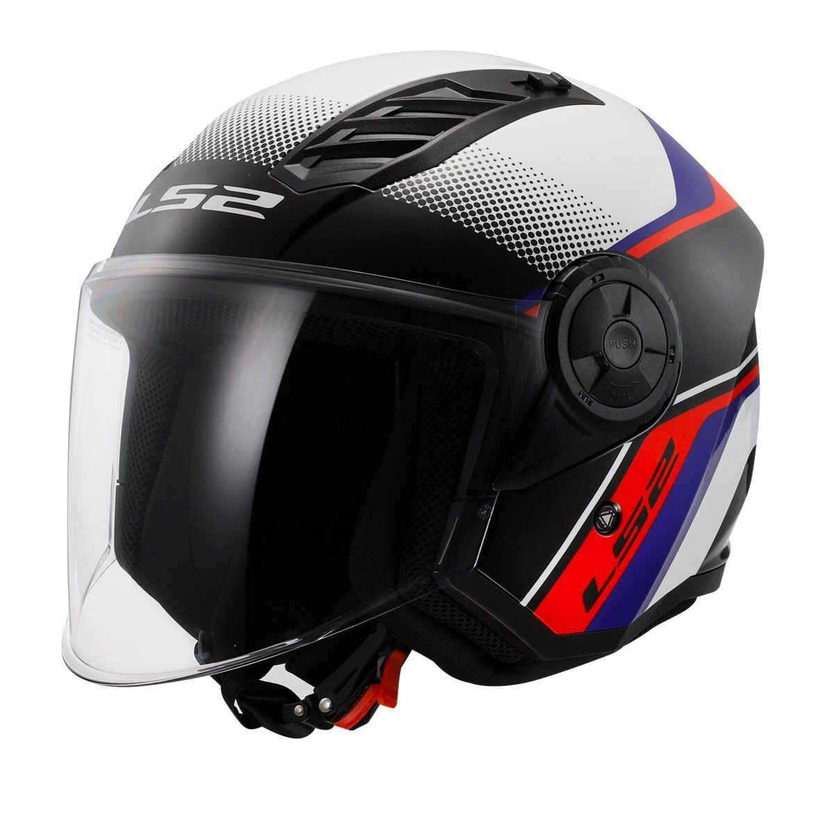 LS2 AIRFLOW 2 RUSH BEYAZ-MAVİ-KIRMIZI KASK BEYAZ-KIRMIZI - XXL