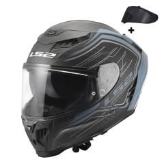 LS2 DRAGON KARBON SUBIC MAT MAVİ PETROL KASK