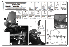 KAPPA A283AK YAMAHA CIGNUS X 125 (07-15) RÜZGAR SİPERLİK BAĞLANTISI