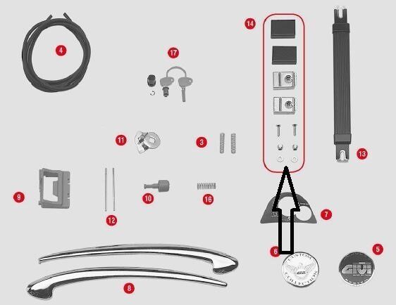 GIVI Z606 ÇANTA TUTMA SABİTLEYİCİ E21
