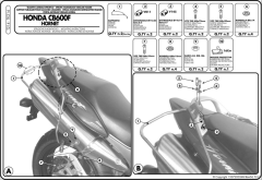 KAPPA TK214 HONDA CB 600 F HORNET - S (98-06) YAN KUMAŞ ÇANTA TAŞIYICI