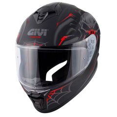 GIVI 50.X ARACHNO MAT SİYAH-KIRMIZI KASK
