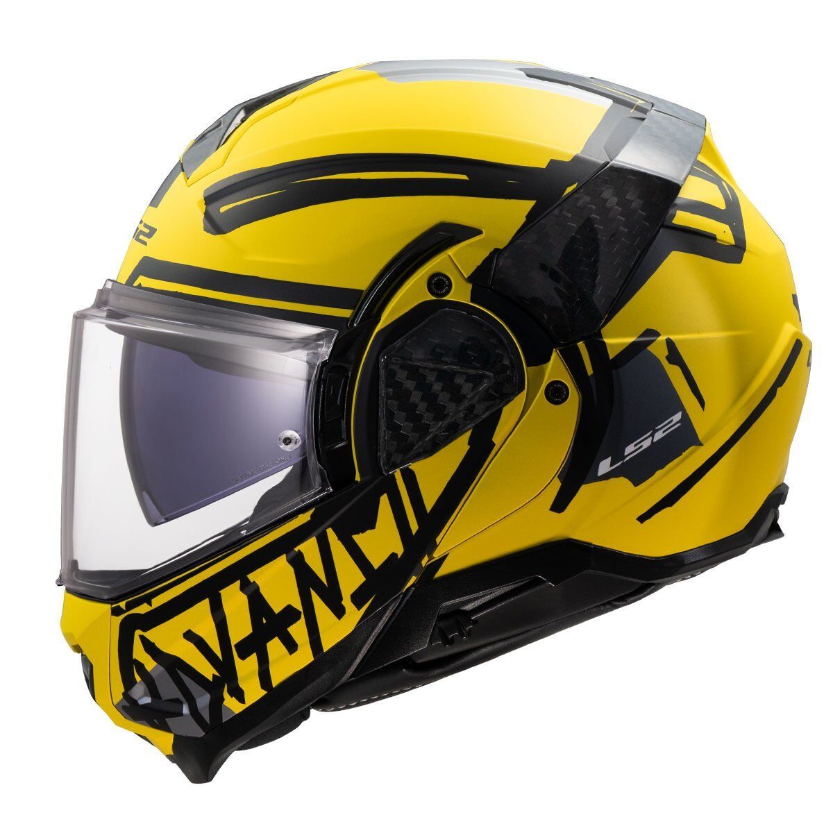 LS2 ADVANT 2 TAPE MAT SARI-SİYAH KASK MAT SARI - S
