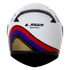 LS2 RAPID 2 STARK BEYAZ-KIRMIZI-MAVİ KASK
