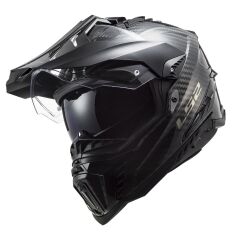 LS2 EXPLORER C KARBON KASK TEK RENK - XXL