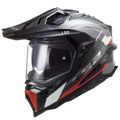 LS2 EXPLORER C KARBON FRONTIER TITANIUM-KIRMIZI KASK KIRMIZI - M