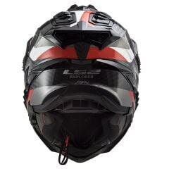 LS2 EXPLORER C KARBON FRONTIER TITANIUM-KIRMIZI KASK KIRMIZI - M