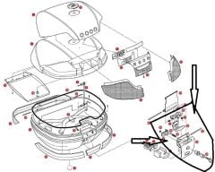 GIVI Z641NM2 ÇANTA KİLİT MEKANİZMASI KIRMIZI ANAHTARLI V46-V35