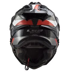 LS2 EXPLORER C KARBON FRONTIER TITANIUM-KIRMIZI KASK KIRMIZI - XL