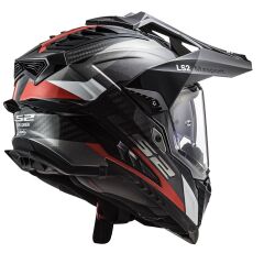 LS2 EXPLORER C KARBON FRONTIER TITANIUM-KIRMIZI KASK KIRMIZI - XL
