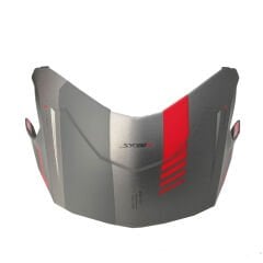 NEXX SX.100R GRIDLINE MAT GRİ-KIRMIZI KASK ARKA SPOILER