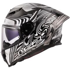 LS2 DRAGON KARBON ENTHUM SİYAH-GRİ KASK