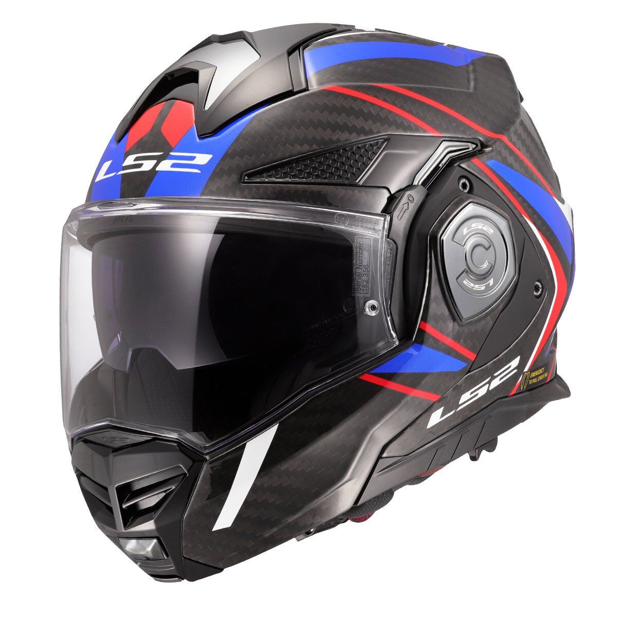 LS2 ADVANT X KARBON FUTURE II BEYAZ-MAVİ KASK MAVI - S