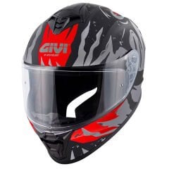 GIVI 50.X SHARKBITE MAT SİYAH-GRİ-KIRMIZI KASK